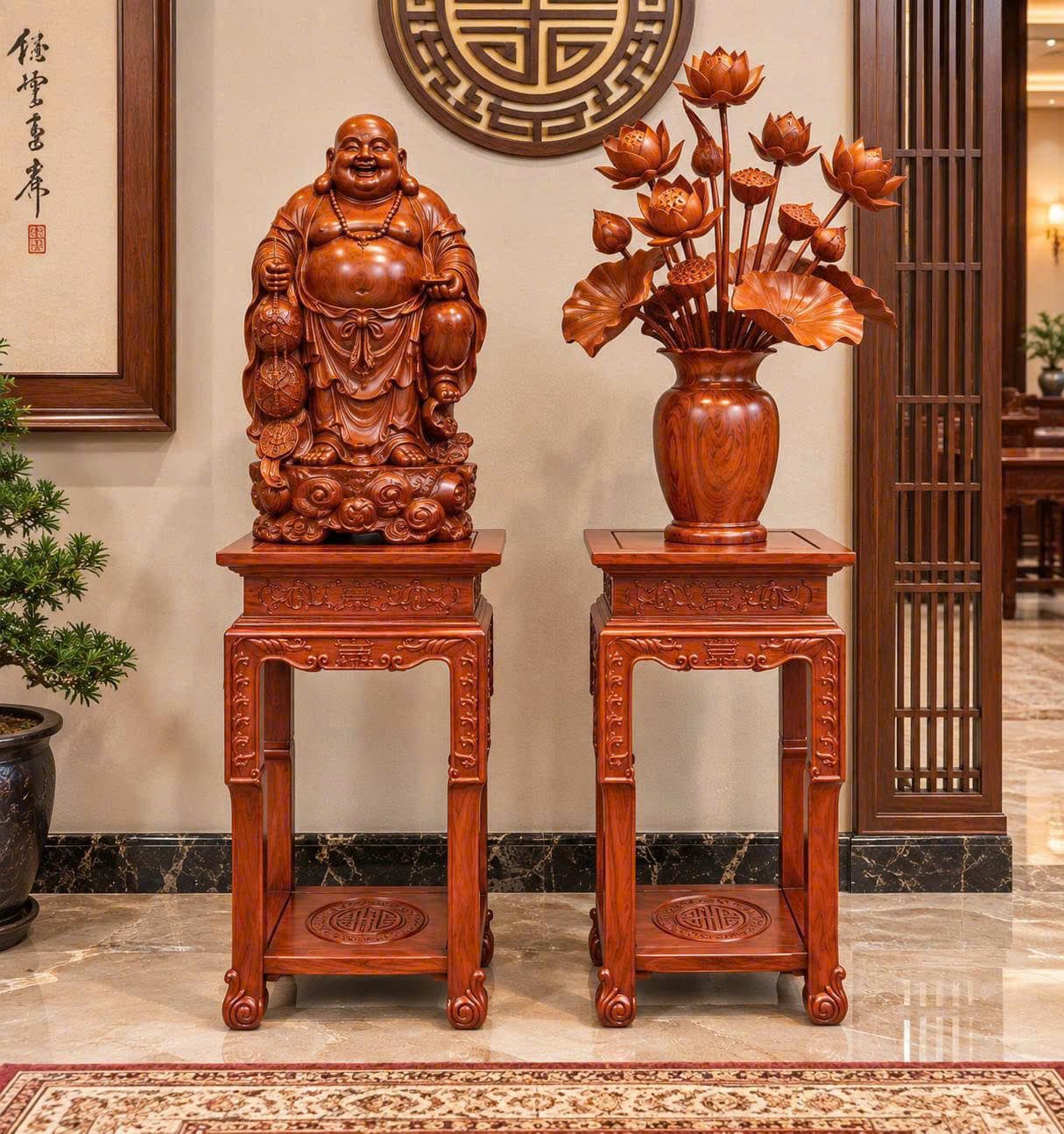 Mẫu đôn vuông gỗ hương