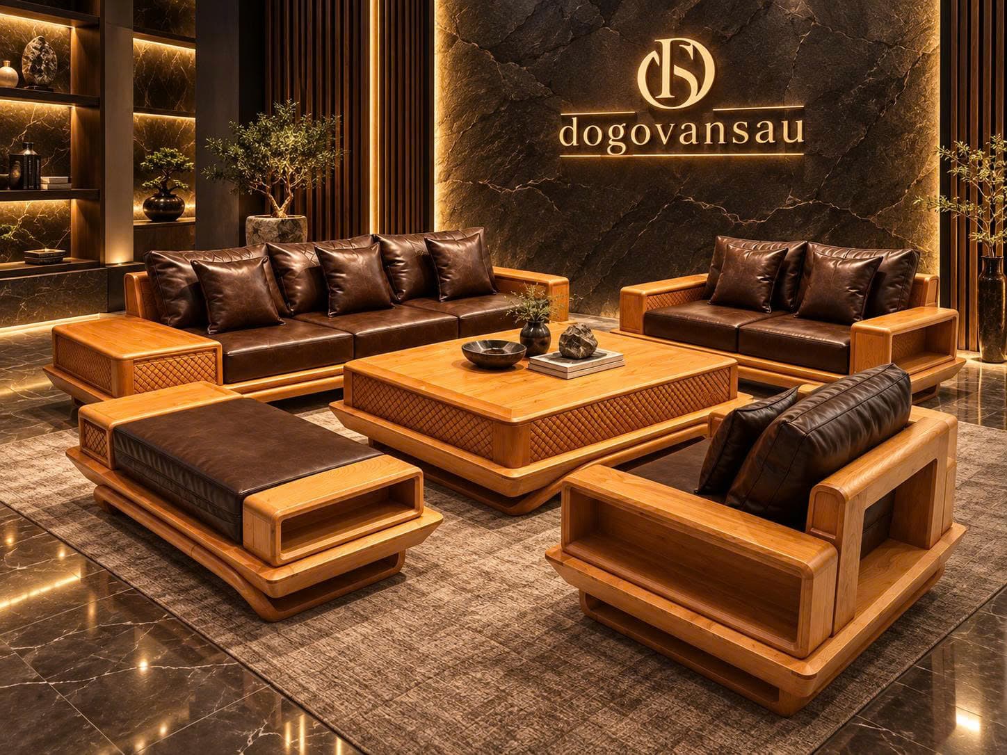 Bộ bàn ghế Sofa gỗ
